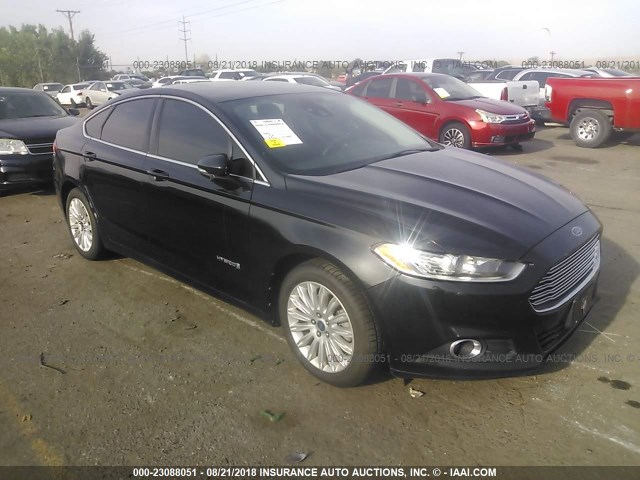 3FA6P0LU2DR250596 - 2013 FORD FUSION SE HYBRID BLACK photo 1