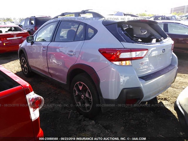 JF2GTADC6J8289695 - 2018 SUBARU CROSSTREK PREMIUM Light Blue photo 3