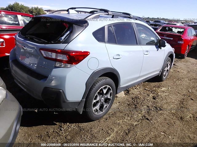 JF2GTADC6J8289695 - 2018 SUBARU CROSSTREK PREMIUM Light Blue photo 4