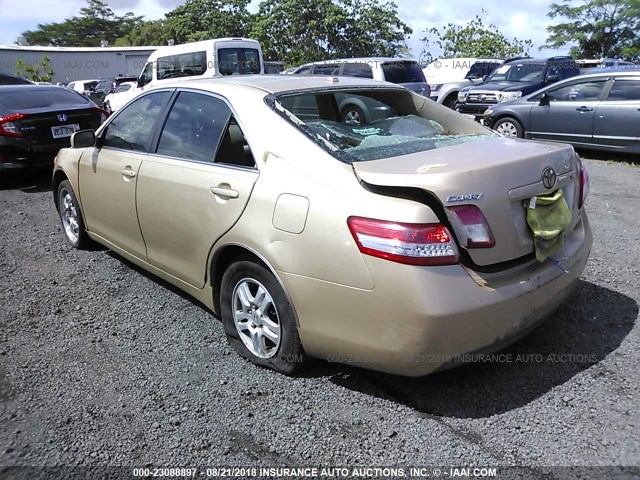 4T1BF3EK4AU083747 - 2010 TOYOTA CAMRY SE/LE/XLE 金色 照片 3