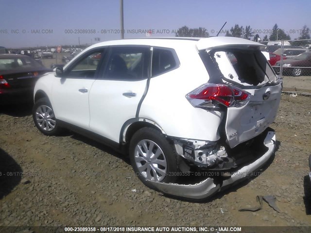 5N1AT2MT8FC866544 - 2015 NISSAN ROGUE S/SL/SV WHITE photo 3