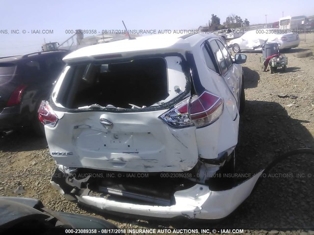 5N1AT2MT8FC866544 - 2015 NISSAN ROGUE S/SL/SV WHITE photo 6