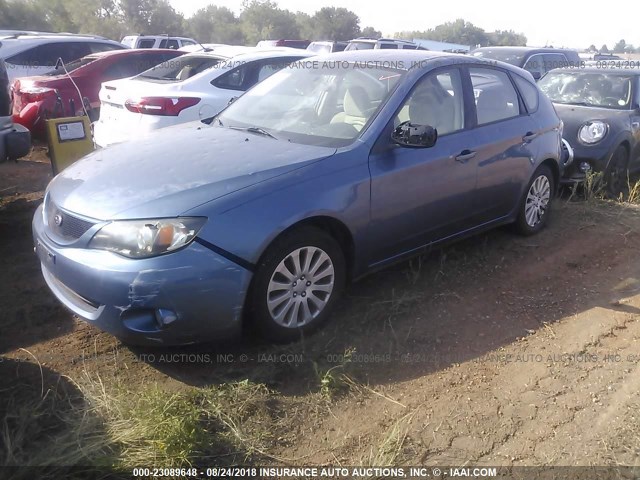 JF1GH61668G813199 - 2008 SUBARU IMPREZA 2.5I BLUE photo 2