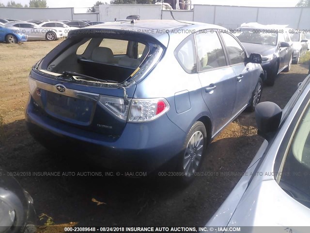 JF1GH61668G813199 - 2008 SUBARU IMPREZA 2.5I BLUE photo 4