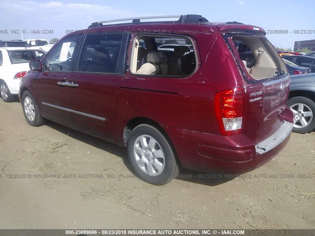 KNDMC233676037295 - 2007 HYUNDAI ENTOURAGE GLS/SE/LIMITED RED photo 3