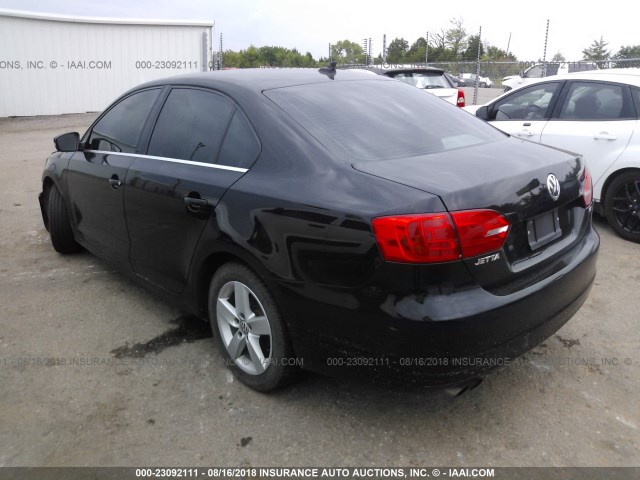 3VWLL7AJ6DM388016 - 2013 VOLKSWAGEN JETTA TDI BLACK photo 3