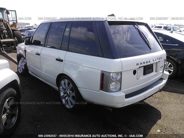 SALMF13428A270902 - 2008 LAND ROVER RANGE ROVER SUPERCHARGED WHITE photo 3
