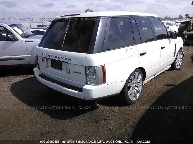 SALMF13428A270902 - 2008 LAND ROVER RANGE ROVER SUPERCHARGED WHITE photo 4