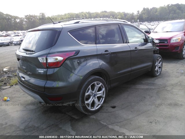 1FMCU0J90HUD48847 - 2017 FORD ESCAPE TITANIUM GRAY photo 4