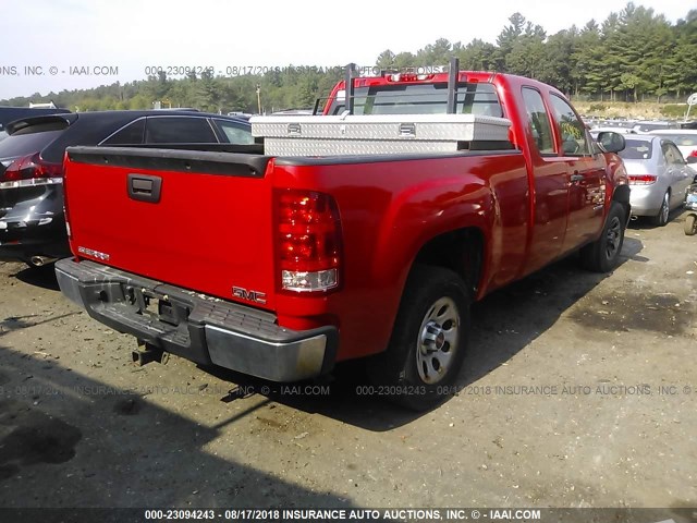 1GTSCTEXXAZ176848 - 2010 GMC SIERRA C1500 RED photo 4