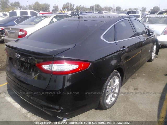 3FA6P0SU9FR225800 - 2015 FORD FUSION TITANIUM PHEV BLACK photo 4