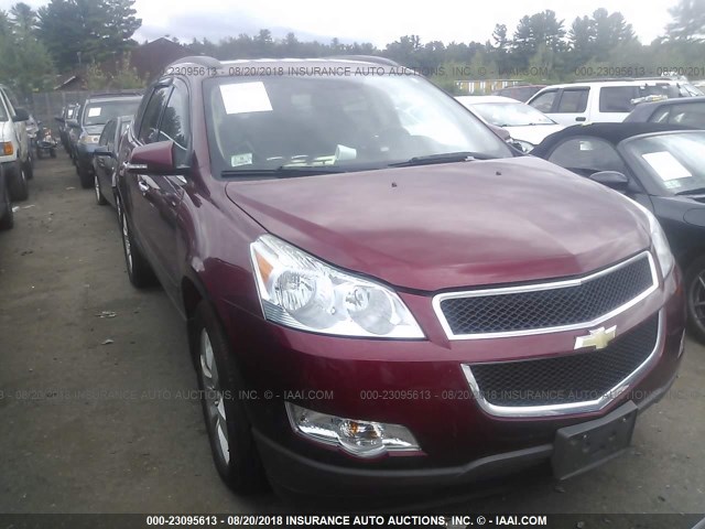 1GNKVGED4BJ225623 - 2011 CHEVROLET TRAVERSE LT BURGUNDY photo 1