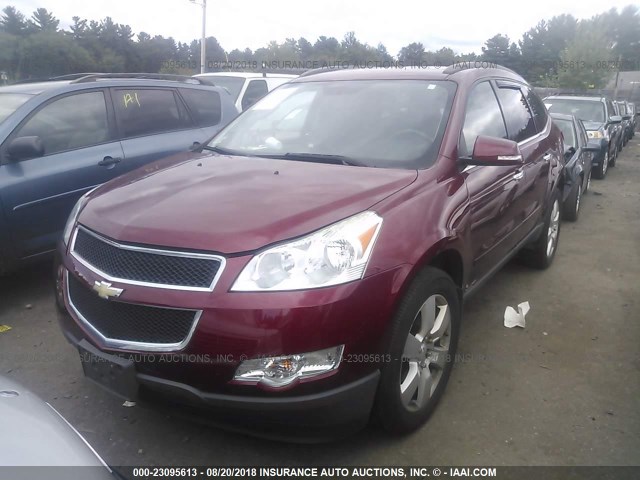 1GNKVGED4BJ225623 - 2011 CHEVROLET TRAVERSE LT BURGUNDY photo 2