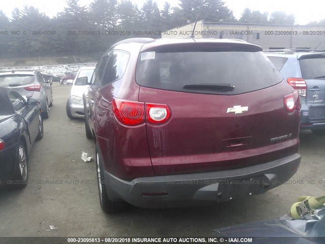 1GNKVGED4BJ225623 - 2011 CHEVROLET TRAVERSE LT BURGUNDY photo 3