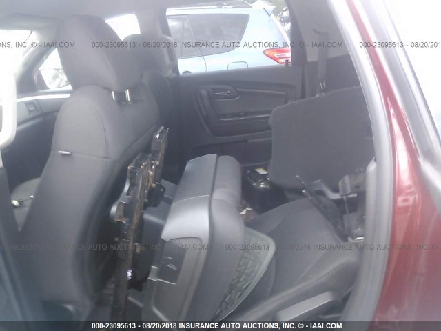 1GNKVGED4BJ225623 - 2011 CHEVROLET TRAVERSE LT BURGUNDY photo 8