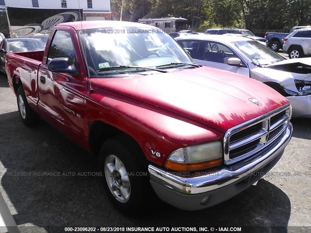 1B7FL26XXVS287506 - 1997 DODGE DAKOTA RED photo 1