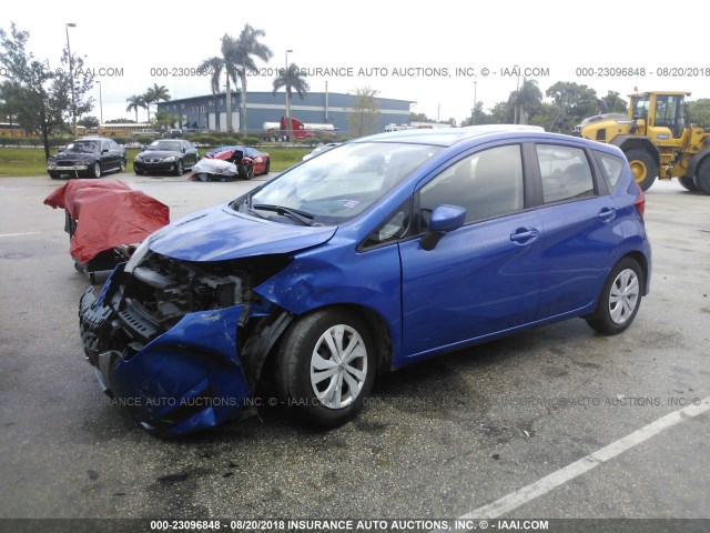3N1CE2CP1HL356154 - 2017 NISSAN VERSA NOTE S/S PLUS/SV/SL/SR BLUE photo 2