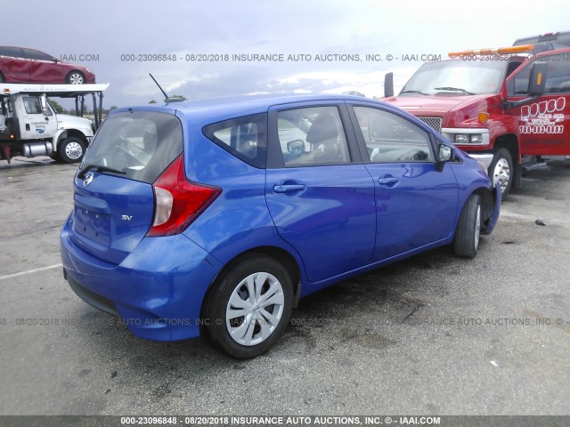 3N1CE2CP1HL356154 - 2017 NISSAN VERSA NOTE S/S PLUS/SV/SL/SR BLUE photo 4