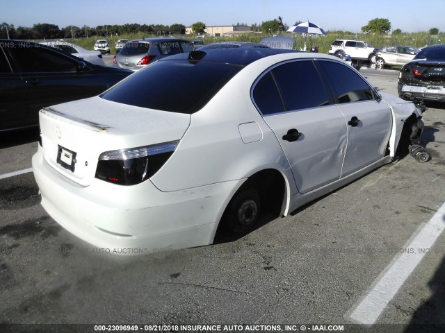 WBANW13588CZ84782 - 2008 BMW 535 I WHITE photo 4