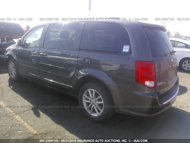 2C4RDGCG8GR179286 - 2016 DODGE GRAND CARAVAN SXT GRAY photo 3