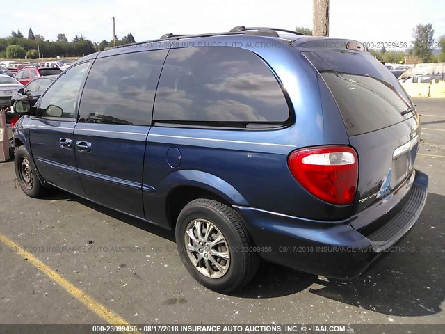 2C4GP44372R519626 - 2002 CHRYSLER TOWN & COUNTRY LX Dark Blue photo 3