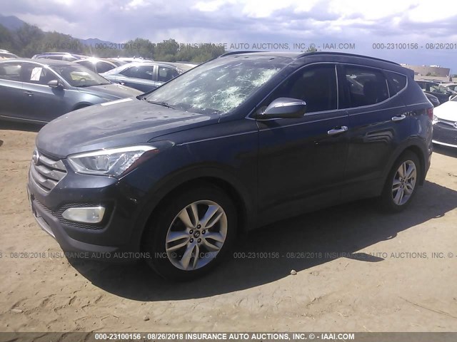 5XYZW3LA7EG141290 - 2014 HYUNDAI SANTA FE SPORT  GRAY photo 2