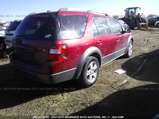 1FMDK02117GA39565 - 2007 FORD FREESTYLE SEL RED photo 4