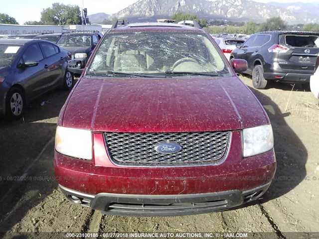 1FMDK02117GA39565 - 2007 FORD FREESTYLE SEL RED photo 6