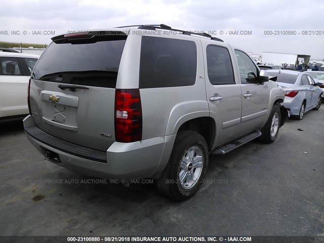 1GNFK13037R373262 - 2007 CHEVROLET TAHOE K1500 SILVER photo 4