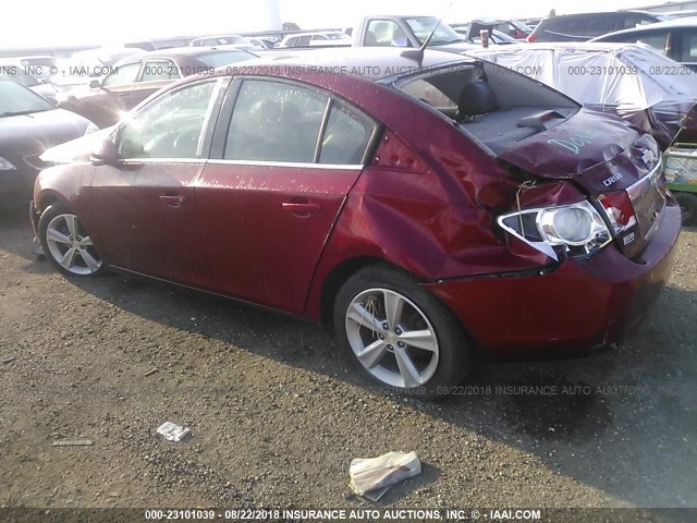 1G1PE5SB5E7120332 - 2014 CHEVROLET CRUZE LT RED photo 3