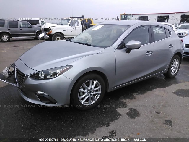 JM1BM1L75E1116131 - 2014 MAZDA 3 TOURING GRAY photo 2