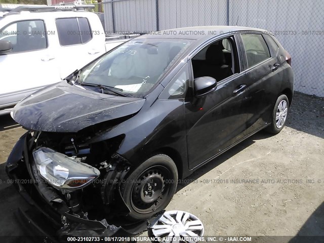 JHMGK5H53HS004712 - 2017 HONDA FIT LX BLACK photo 2