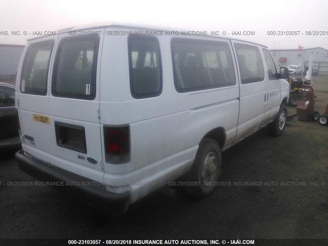 1FBSS3BLXDDA74671 - 2013 FORD ECONOLINE E350 SUPER DUTY WAGON WHITE photo 4