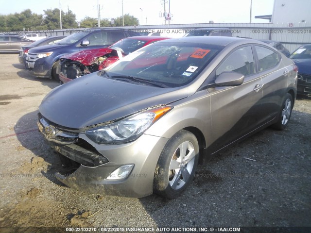 5NPDH4AE3DH394047 - 2013 HYUNDAI ELANTRA GLS/LIMITED GRAY photo 2