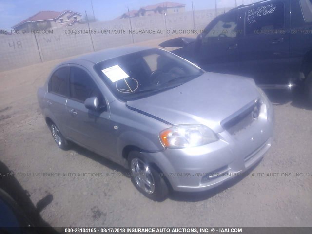 KL1TD56657B167535 - 2007 CHEVROLET AVEO LS SILVER photo 1