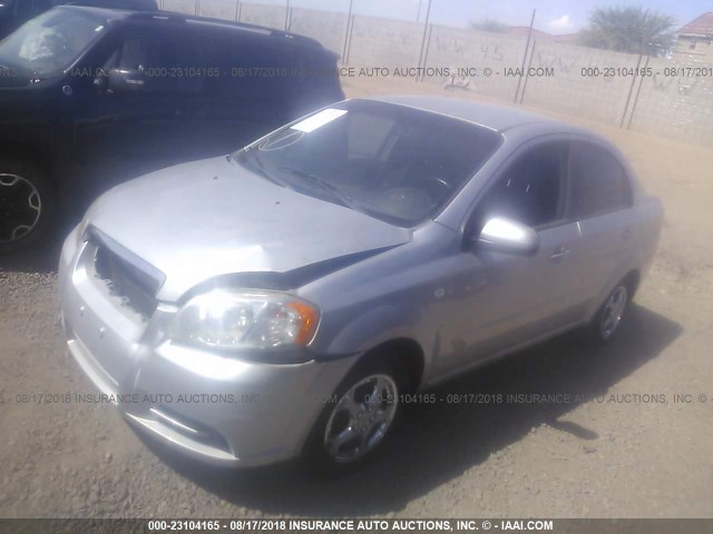 KL1TD56657B167535 - 2007 CHEVROLET AVEO LS SILVER photo 2