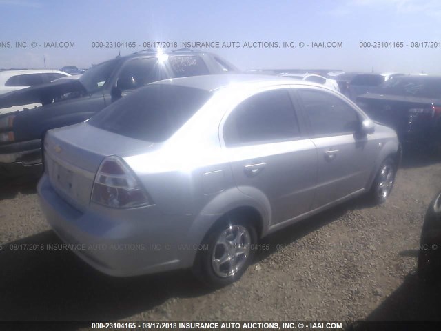 KL1TD56657B167535 - 2007 CHEVROLET AVEO LS SILVER photo 4