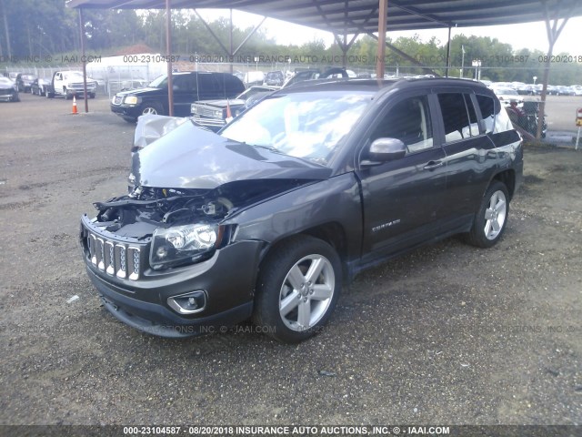 1C4NJCEA6ED883155 - 2014 JEEP COMPASS LATITUDE GRAY photo 2