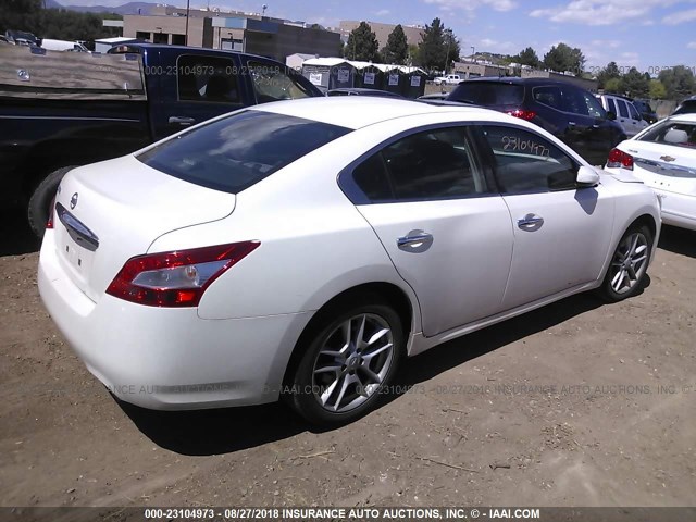 1N4AA51E49C840373 - 2009 NISSAN MAXIMA S/SV WHITE photo 4