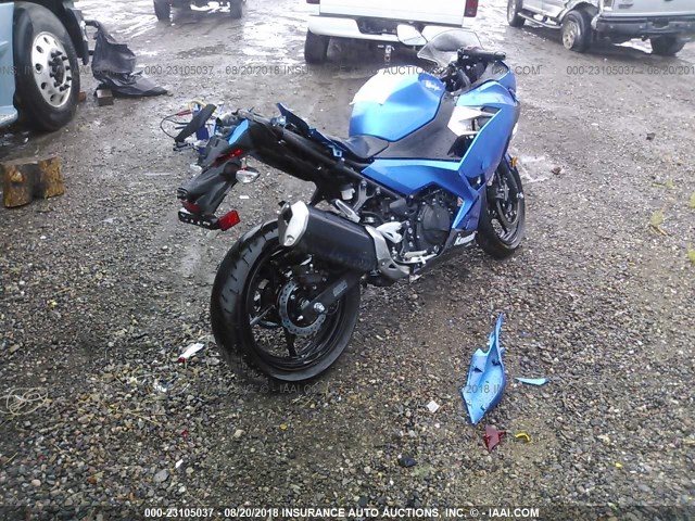 JKAEXKH1XJDA14389 - 2018 KAWASAKI EX400 BLUE photo 4