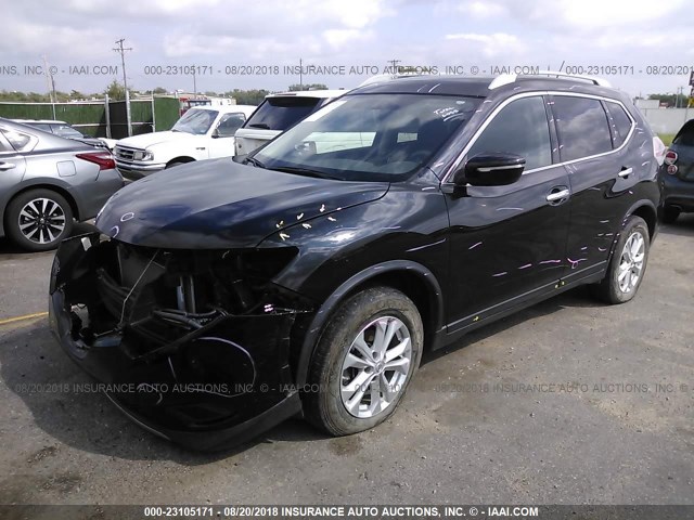 5N1AT2MV0EC861483 - 2014 NISSAN ROGUE S/SL/SV BLACK photo 2