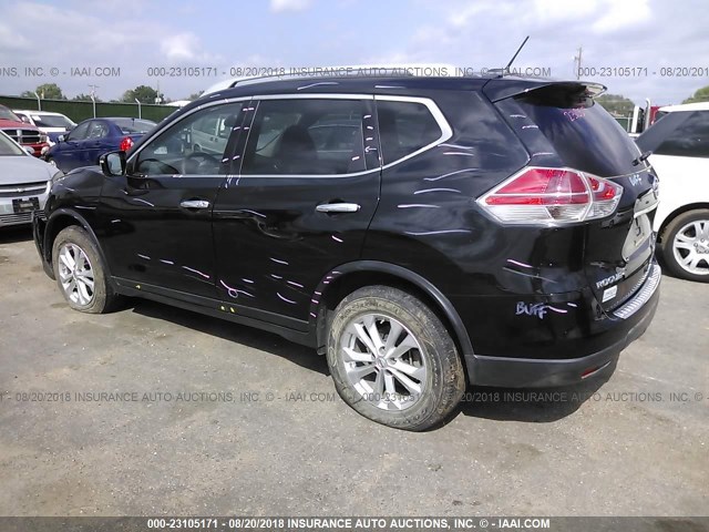 5N1AT2MV0EC861483 - 2014 NISSAN ROGUE S/SL/SV BLACK photo 3