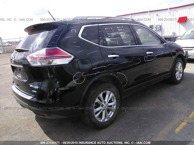 5N1AT2MV0EC861483 - 2014 NISSAN ROGUE S/SL/SV BLACK photo 4