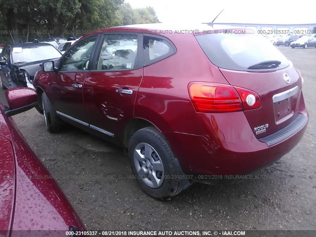 JN8AS5MT5EW618701 - 2014 NISSAN ROGUE SELECT S BURGUNDY photo 3