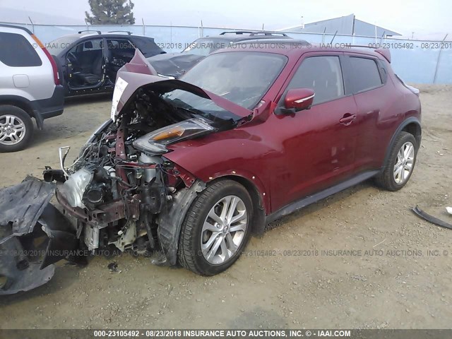 JN8AF5MV2FT555646 - 2015 NISSAN JUKE S/SV/SL/NISMO MAROON photo 2