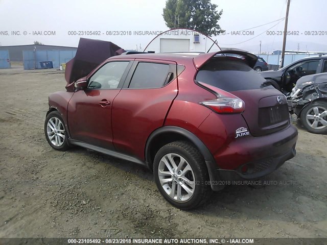 JN8AF5MV2FT555646 - 2015 NISSAN JUKE S/SV/SL/NISMO MAROON photo 3