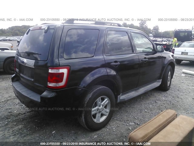 1FMCU49389KC15693 - 2009 FORD ESCAPE HYBRID BLACK photo 4