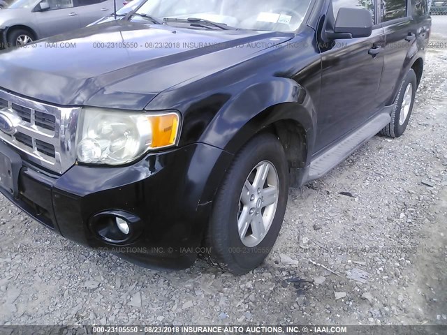 1FMCU49389KC15693 - 2009 FORD ESCAPE HYBRID BLACK photo 6