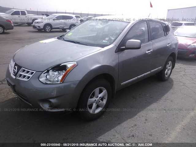 JN8AS5MV2DW631762 - 2013 NISSAN ROGUE S/SV SILVER photo 2