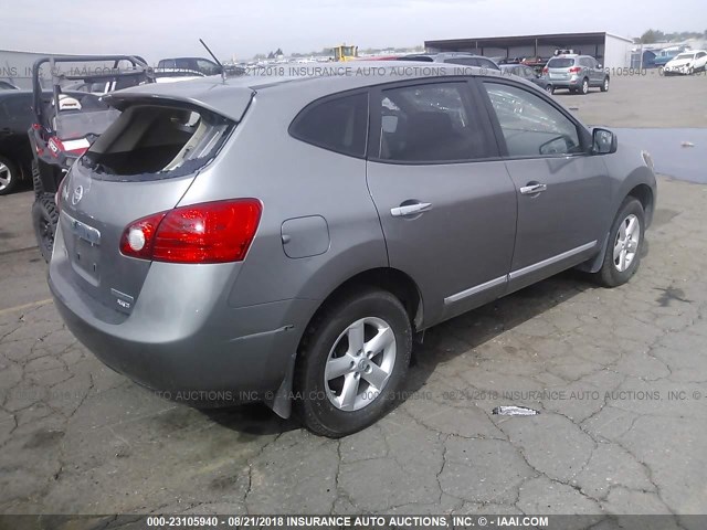 JN8AS5MV2DW631762 - 2013 NISSAN ROGUE S/SV SILVER photo 4